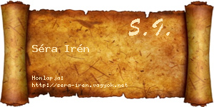 Séra Irén névjegykártya