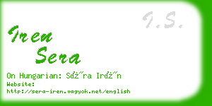 iren sera business card